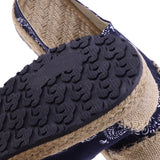 Max Chinese Style Linen Round Toe Shoes Dragon Totem Handmade Slip-on Loafers 43