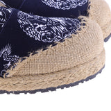 Max Chinese Style Linen Round Toe Shoes Dragon Totem Handmade Slip-on Loafers 43