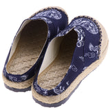 Max Chinese Style Linen Round Toe Shoes Dragon Totem Handmade Slip-on Loafers 43