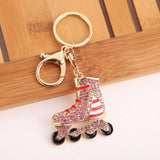 Maxbell Rhinestone Key Chain Car Key Ring Accessory Crystal Bag Decor Keyring Pink - Aladdin Shoppers