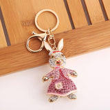Maxbell Rhinestone Key Chain Car Key Ring Accessory Crystal Bag Decor Keyring Pink - Aladdin Shoppers