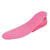 3-Layer Air up Height Increase Elevator Heels Shoes Insole Pink 6cm