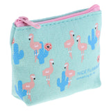 Cute Flamingo Canvas Coin Purse Zipper Wallet Coin Bag Pouch Card Holder 02