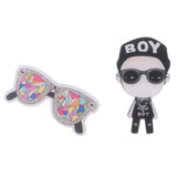 Maxbell 1set Cartoon Brooch Shirt Label Pin Collar Bag Badge Jewelry Gift Boys - Aladdin Shoppers