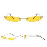 Unisex Fashion Small Lens UV400 Designer Plastic Sunglasses Yellow