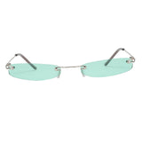 Unisex Fashion Small Lens UV400 Designer Plastic Sunglasses Green