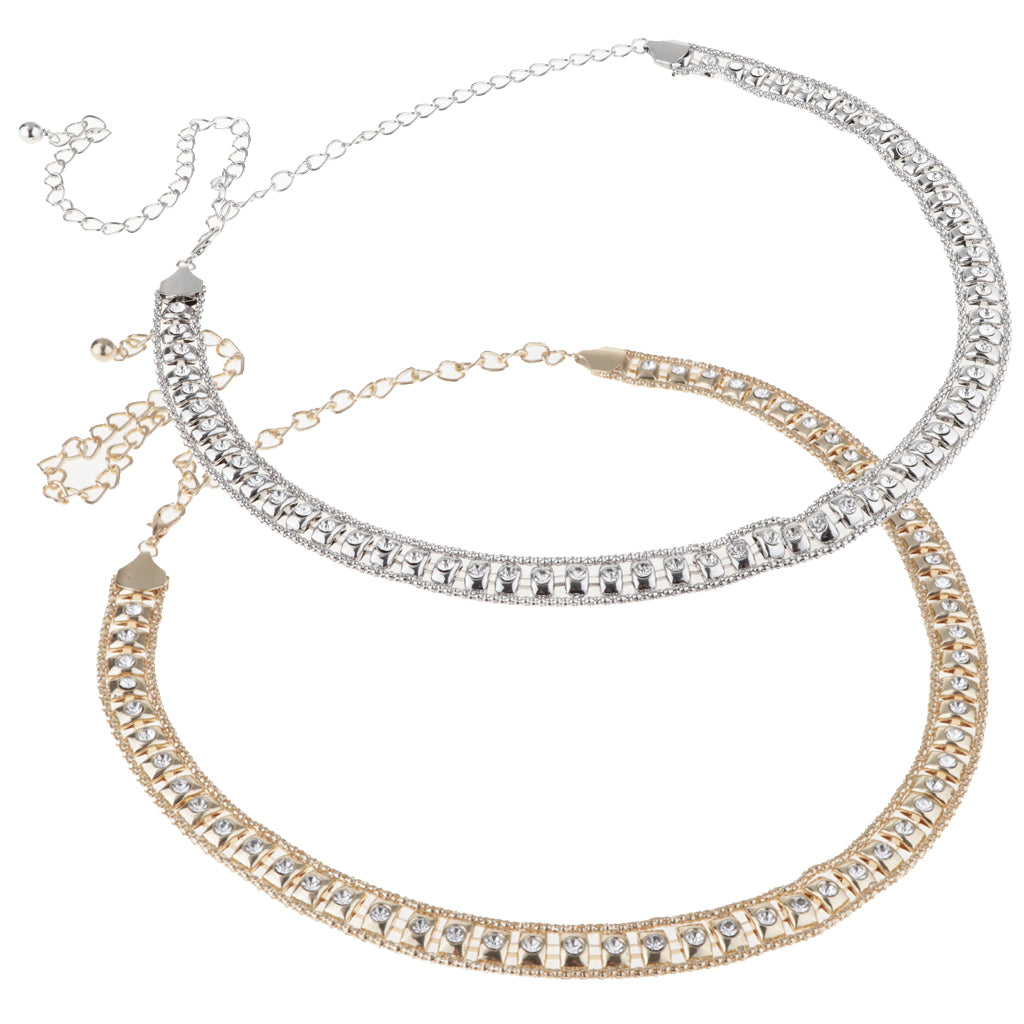 Fashion Women Rhinestone Belly Dance Waist Chain Belt Bridal Waistband Party