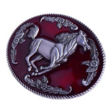 Vintage Running Horse Pattern Excavator Belt Buckles for Men Indian Cowboy