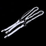Maxbell Pearl Diamante Elastic Suspenders Shirt Braces for Women Pants Trousers White - Aladdin Shoppers