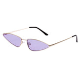 Unisex Metal Frame Fashion Mini Cat Eye Sunglasses UV 400 Eyeglasses Purple