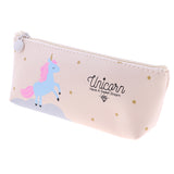 Soft Cartoon Zipper Pouch Pencil Pen Case Holder Cosmetic Makeup Bag Beige