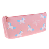 Soft Cartoon Zipper Pouch Pencil Pen Case Holder Cosmetic Makeup Bag Pink