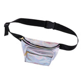 Unisex Sports Bum Bag Fanny Pack Waist Running Money Belt Pouch Silver