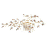 Maxbell Handmade Bridal Hair Accessories Hair Comb with Rhinestone Wedding Hair Comb - Aladdin Shoppers