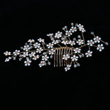 Maxbell Handmade Bridal Hair Accessories Hair Comb with Rhinestone Wedding Hair Comb - Aladdin Shoppers