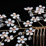 Maxbell Handmade Bridal Hair Accessories Hair Comb with Rhinestone Wedding Hair Comb - Aladdin Shoppers