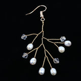 Maxbell One Set Bridal Hand Chain Hair Band Eardrop Wedding Party Accessories - Aladdin Shoppers