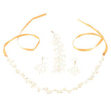 Maxbell One Set Bridal Hand Chain Hair Band Eardrop Wedding Party Accessories - Aladdin Shoppers