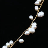 Maxbell One Set Bridal Hand Chain Hair Band Eardrop Wedding Party Accessories - Aladdin Shoppers