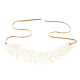 Maxbell Handmade Bridal HairBand with Rhinestone and Pearls Wedding Accessory Gold - Aladdin Shoppers