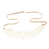 Maxbell Handmade Bridal HairBand with Rhinestone and Pearls Wedding Accessory Gold - Aladdin Shoppers