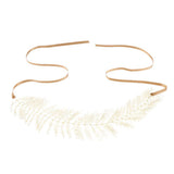 Maxbell Handmade Bridal HairBand with Rhinestone and Pearls Wedding Accessory Gold - Aladdin Shoppers