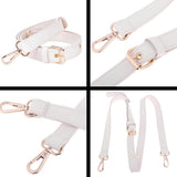 PU Leather Adjustable Crossbody Bag Shoulder Bag Strap Replacement White