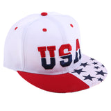 Unisex Adjustable Cotton Baseball Cap Hip-Hop Hat Snapback Sports Sun Hat White