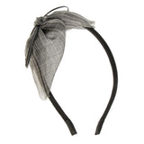Maxbell Girls Sweet Bunny Silk Tulle Leather Knot Bow knotted Hair Hoop Black - Aladdin Shoppers