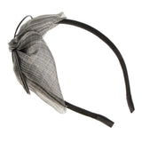 Maxbell Girls Sweet Bunny Silk Tulle Leather Knot Bow knotted Hair Hoop Black - Aladdin Shoppers
