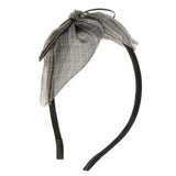 Maxbell Girls Sweet Bunny Silk Tulle Leather Knot Bow knotted Hair Hoop Black - Aladdin Shoppers