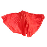 Belly Dance Satin Full Circle Skirt Halloween Shiny Fancy Skirt Red