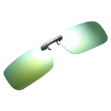 Unisex Polarized Clip On Flip Up UV400 Driving Rectangle Sunglasses Light Green