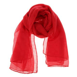 Fashion Plain Muslim Headscarf Long Shawl Wrap Hijab Head Scarf Red