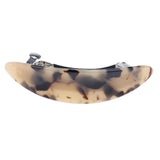 Women's French Acetate Hair Clip Leopard Curved Barrette Hairpin Coffee