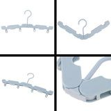 Maxbell Foldable Clothes Hanger Portable Travel Coat Drying Rack with 4 Clips Blue - Aladdin Shoppers