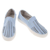 Maxbell Women Casual Hollow Canvas Loafer Flats SlipOn Walking Shoes Sneaker 41 Blue - Aladdin Shoppers