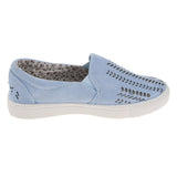 Maxbell Women Casual Hollow Canvas Loafer Flats SlipOn Walking Shoes Sneaker 41 Blue - Aladdin Shoppers