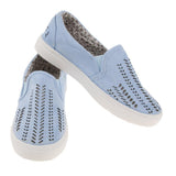 Maxbell Women Casual Hollow Canvas Loafer Flats SlipOn Walking Shoes Sneaker 41 Blue - Aladdin Shoppers