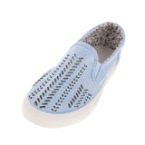 Maxbell Women Casual Hollow Canvas Loafer Flats SlipOn Walking Shoes Sneaker 41 Blue - Aladdin Shoppers