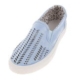 Maxbell Women Casual Hollow Canvas Loafer Flats SlipOn Walking Shoes Sneaker 41 Blue - Aladdin Shoppers