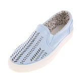 Maxbell Women Casual Hollow Canvas Loafer Flats SlipOn Walking Shoes Sneaker 41 Blue - Aladdin Shoppers