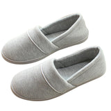 Women Cotton Knit Anti-Slip House Slipper Washable Home Shoes 39-40 Gray