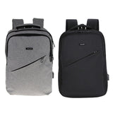Maxbell Business Laptop Backpack Computer School Bag with USB Charging Port Gray - Aladdin Shoppers