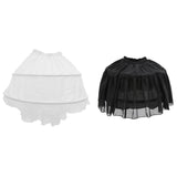 Adjustable Princess Layered Puff Skirt Crinoline Tutu Skirt Petticoat Black