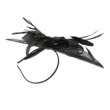 Maxbell Women's Vintage Flower Feather Mesh Net Fascinator Hair Clip Hat Party Black - Aladdin Shoppers