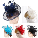 Maxbell Women's Vintage Flower Feather Mesh Net Fascinator Hair Clip Hat Party Black - Aladdin Shoppers