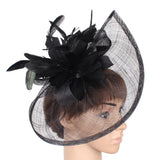 Maxbell Women's Vintage Flower Feather Mesh Net Fascinator Hair Clip Hat Party Black - Aladdin Shoppers