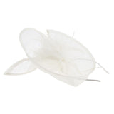 Womens Bridal Feather Fascinator Cocktail Party Hats Headpieces Headbands White