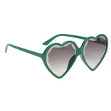 Plastic Frame Heart Shaped Sunglasses Womens Eyewear Eyeglasses Light Green